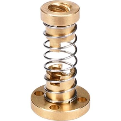 T8 Anti Backlash Spring Loaded Nut Elimination Gap Nut for 8mm Acme Threaded Rod Lead Screws DIY CNC 3D Printer Parts