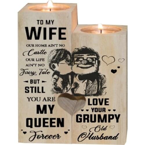 68UC Candle Holder - for Wife - You are My Queen Forever - Gift for Birthday, Anniversary, for Wife from Husband