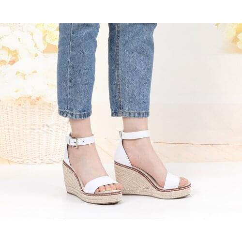 Sapato Feminino Sandalias Mujer Sapatos Mulher Platform Wedges Sandals Shoes Heel For Dresses Heels Summer Sale Slip On Wedge