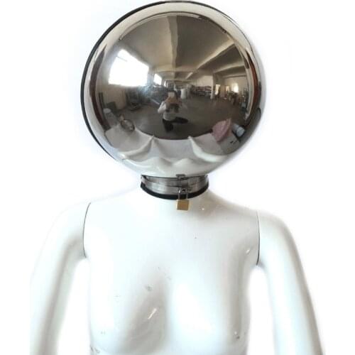 Stainless Steel Ball Hood Helmet Slave Collar BDSM Bondage Sex Toys For Couples Bdsm Torture Restraints Adult Games Fetish