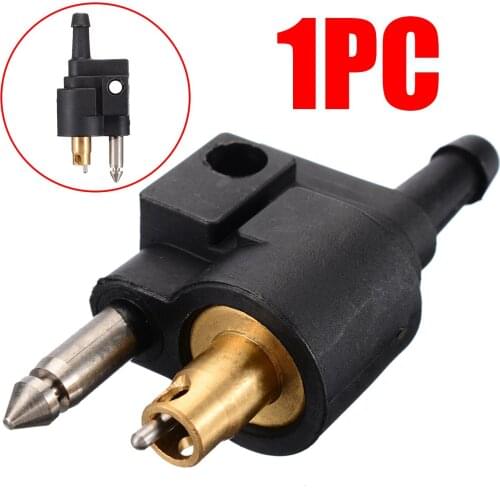 1pcs 6mm Male Black Outboard Boat Engine Fuel Line Connector Fits 1/4" Hose Line For Yamaha Outboard Motor Fuel Pipe