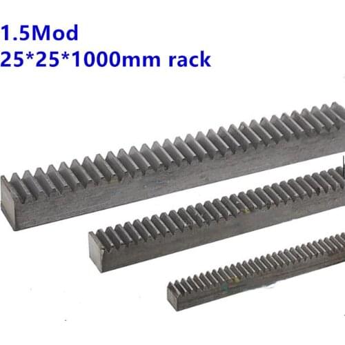 1Pc 1.5Mod 25*25*1000mm rack straight teeth 1.5 Modulus High Precision Gear Rack steel Gear Rack Precision CNC Rack Toothed rack