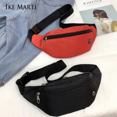 IKE MARTI Women Waist Bag Phone Belt Bag Pouch For Men Female Casual Shoulder Crossbody Bag For Women Belt Unisex Hip Bag