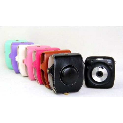 For FUJIFILM Instax SQUARE SQ10 Camera Bag Case PU Leather Vintage Shoulder Strap Pouch Camera Protection Carry Cover