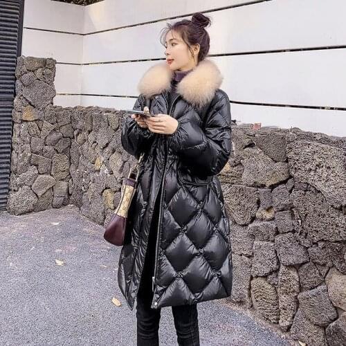 Bella 2021 NEW Women Winter Jacket Warm Cotton Padded Coats Female Elegant Clothing Zipper Outerwear Parka Ladies Faux Fur Coats