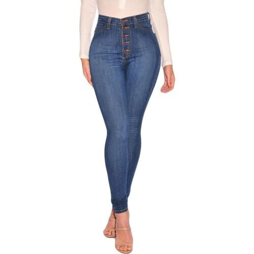 Women High Waisted Skinny Denim Jeans Ladies Spring Autumn Stretch Slim Pants Calf Length Jeans Casual Jeans Feminina Plus Size