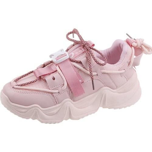 New Fashion Designer Platform Chunky Sneakers Woman Vulcanize Shoes Breathable Mesh Casual Shoes Ladies Trainers Dad Shoes WZD