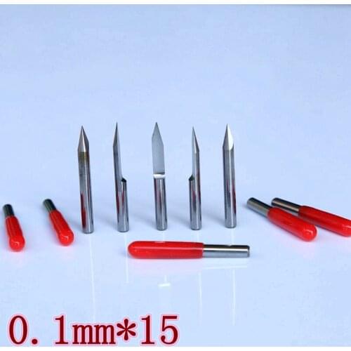 10PCS Tungsten Carbide PCB Engraving Bit Tools 15 Degree Engraving Knife CNC Router Wood Level Metal Milling Cutter