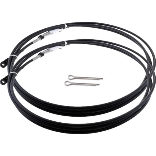 2pcs Throttle Remote Control Cable for Yamaha Marine Outboard 12 FT- Heavy Duty & Solid