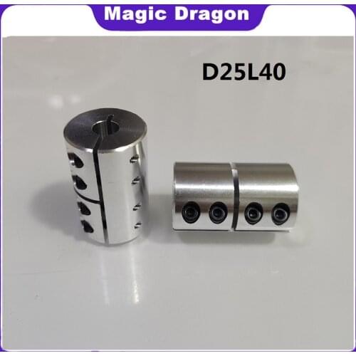 3pcs Rigid shaft coupler D25L40 clamp stepper servo motor coupling Engraving machine 5/6/6.35/8/10/12 for creality cr10 ender-3