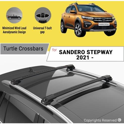 BARS FOR DACIA SANDERO STEPWAY SUV 2021 ON ALUMINUM ALLOY SIDEBARS CAR ROOF RACK LUGGAGE CARRIER CROSSBAR