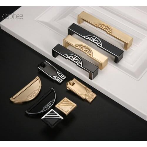 Dophee 1pc Chinese Style pull handle with screws zinc alloy Cabinet Knob Door Pull Furniture Handles Clothes Hook