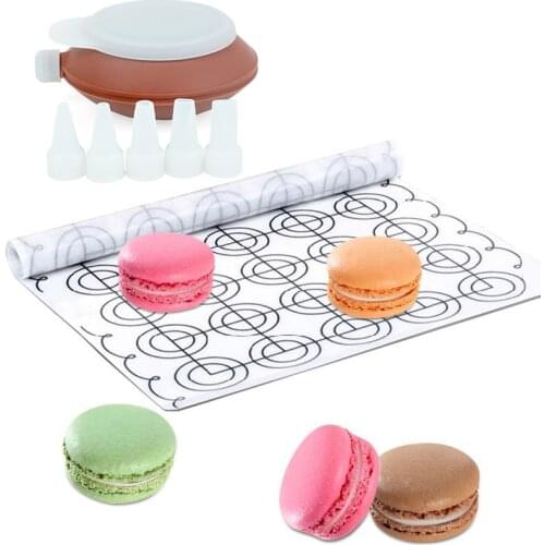 Macaron Pot Macaron Silicone Oven Set Baking Mat Round Shape Baking DIY Cake Dessert Oven Fondant Bakeware Cake Decorating