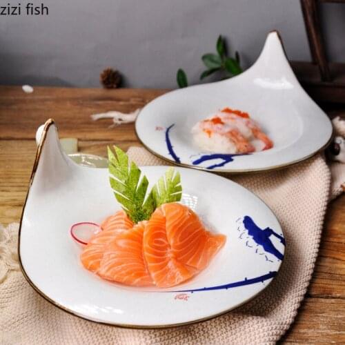 Ceramic Plate Hotel Restaurant Tableware Dinner Plate Dishes Decorative Plates Fruit Tray Salad Bowl Dessert Bowl Sushi Dish
