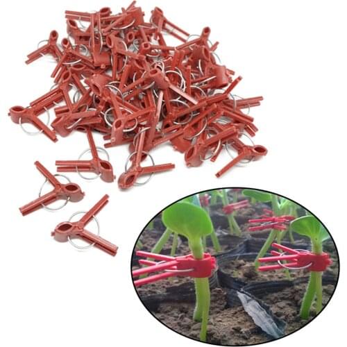 HOT 50PCS Quality Plants Graft Clips Plastic fixing fastening Fixture clamp Garden Tools for Cucumber Eggplant Watermelon
