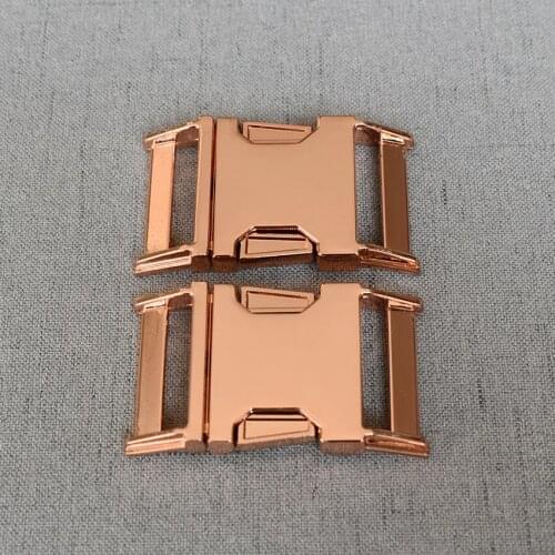 32mm Rose Gold Metal Side Release Buckle Ring Belt Clasp Webbing Straps Clip Hook For Dog Pet Collar