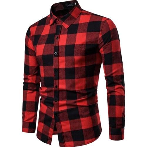 2021 shirts hiphop New Mens Plaid Flannel Shirt Spring Autumn Male Regular Fit Casual Long-Sleeved Shirts camisa xadrez homem