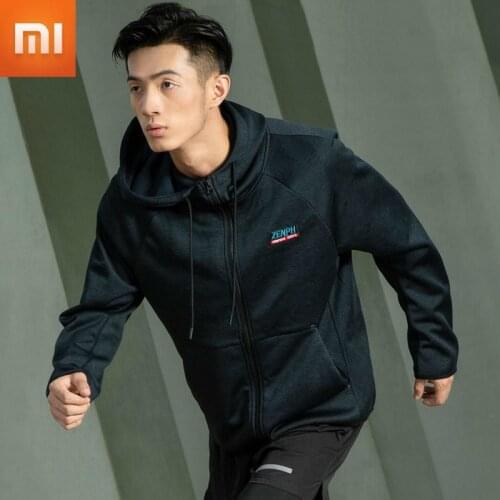 Xiaomi Zenph Leisure Winter Cation Hooded Sport Fleece Jacket Men Outdoor Fitness Hoodie Windbreaker Running Keep Warm Coat