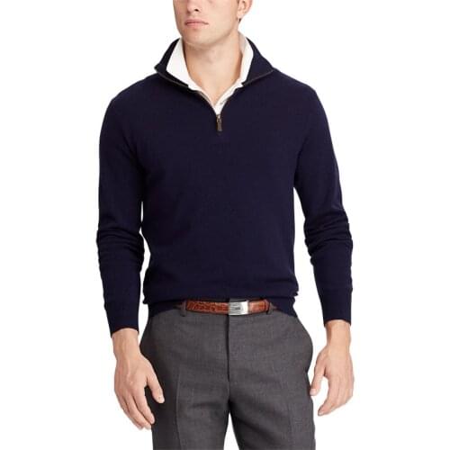 8504 Autumn Winter Mens Knitted Sweater Turtleneck Casual Gentlemen Fashion Luxury Slim-Fit Stand Collar Long Sleeve Pullovers