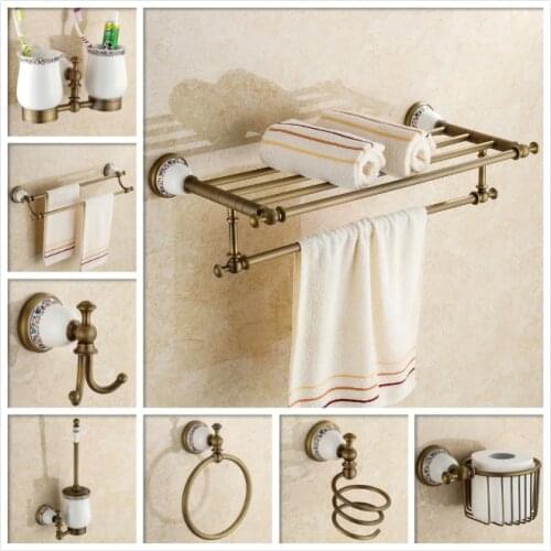 Wall Mounted Copper bathroom accessories Nichel Brushed Towel Rack,towel Shelf With Bar,Towel Holder,Tooth Cup bathroom hardware