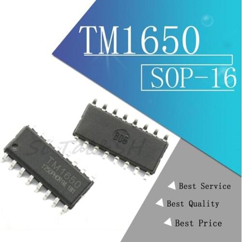 10pcs/lot TM1650 1650 SOP16 8 * 4 bit driving digital control chip original authentic