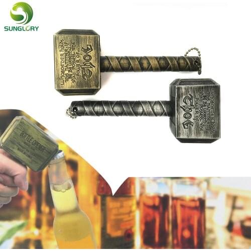 Beer Bottle Openers Hammer of Thor Shaped Bottle Opener Wine Corkscrew Beverage Wrench Jar Openers Party Bar tools Juice Opener