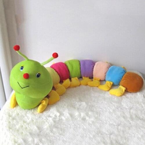 Multicolor Soft Cotton Inchworm Caterpillar Toy Kids Children Doll Birthday Gift