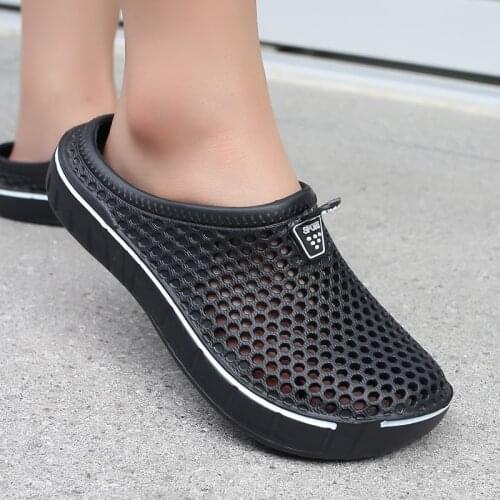 2020 Men Shoes Beach Casual Mens Slippers Unisex Hollow out Casual Couple Beach Sandal Flip Flops Non-slide Slippers TX226