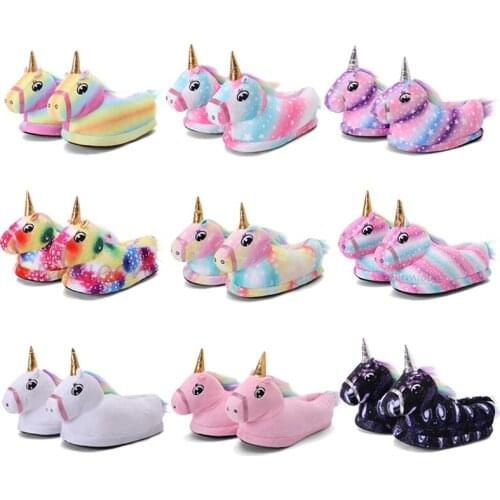 Unicorn Slippers Cartoon Animal Claw Kigurumis Onesies Pajama Shoes Kid Adult Kawaii Funny Paws Casual Cosplay Prop Party Wear