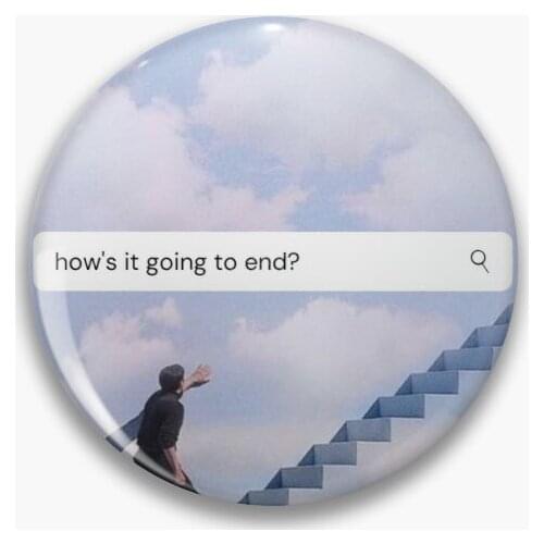 The Truman Show How Is It Going To End Soft Button Pin Badge Lapel Pin Cartoon Jewelry Creative Funny Collar Lover Metal Decor