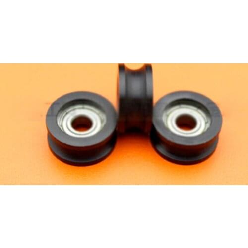4pcs U Groove Wheel Guide Bearing Pulley Sealed Rail Ball Furniture 6*21*10mm