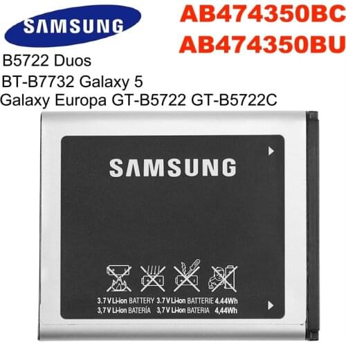 SAMSUNG AB474350BC AB474350BU Battery For Samsung B5722 Duos BT-B7732 Galaxy 5 Galaxy Europa GT-B5722 GT-B5722C Battery