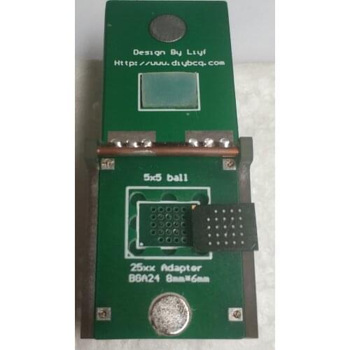 BGA24 Flip Burn-in Socket 8mmx6mm 5x5 Ball Array BGA24 to DIP8