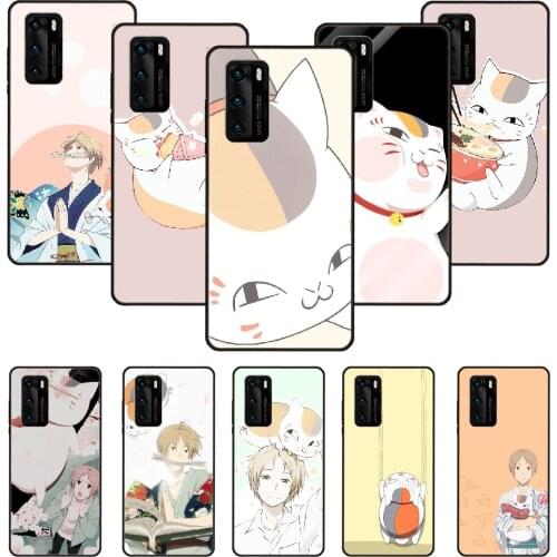 Phone Case For Huawei P20 P30 P40 P Smart Z + P10 Mate 30 10 20 Lite Pro Black Cover Etui Luxury natsume yuujinchou Anime