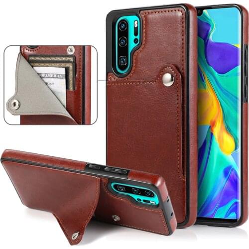 Premium Single Buckle Flip Cover For Huawei Mate 20 30 Pro P30 40 Pro Lite Card Slot Holder Cover Case
