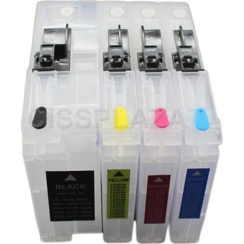 CISSPLAZA 1x LC3037 empty Refillable Ink Cartridge for Brother MFC-J5845DW MFC-J5945DW MFC-J6545DW MFC-J6945DW printer