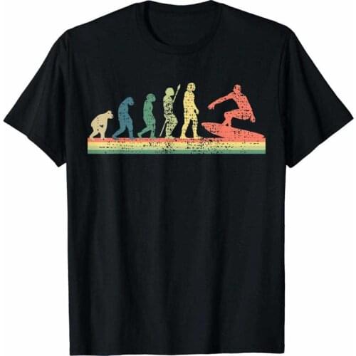 Surfing T-Shirt Surfer Evolution Tee Surfboard Gift Top Quality MenS Short Sleeve Creative Design 3D Printed Funny T Shirt