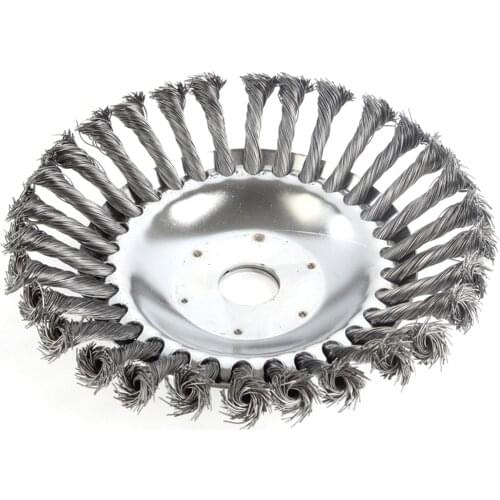 8inch Weed Trimmer Head Universal Steel Wire Wheel Grass Cutter Blade Trimmer Head for Weed Eater Trimmer