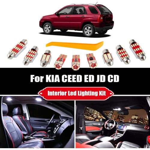 For KIA CEED ED JD CD Combi SW Hatchback Sportswagon Pro GT 2006-2019 Canbus Vehicle LED Interior Lights Kit Accessories