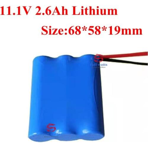 Free Shipping 11.1v 18650 2600mah Li-ion Rechargeable Battery Pack 18650-3S Lithium Battery for Bee Amplifiers Speaker Led Toys