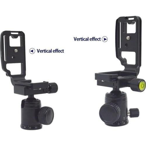 Mengs Full Metal CNC L-Shaped Vertical Shoot Quick Release Plate Bracket For Nikon D750 DSLR Camera
