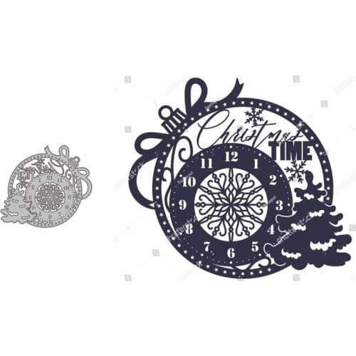 Metal Cutting Dies Time Clock for DIY Scrapbooking Album Paper Cards Decorative Crafts Embossing Die Cuts