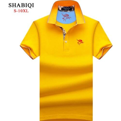 SHABIQI Brand Men shirt Men Polo Shirt Men Short Sleeve Polos Shirt Embroidery Pegasus Polo Shirt Plus Size 6XL 7XL 8XL 9XL 10XL