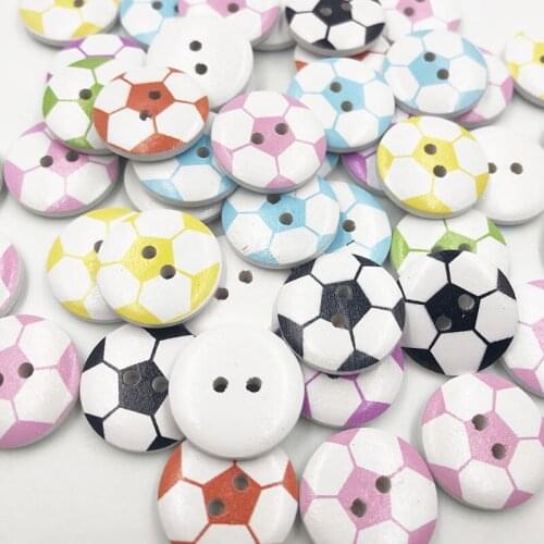 New 25/50pcs Ball Wood Buttons 20mm Sewing Craft Mix Lots WB709