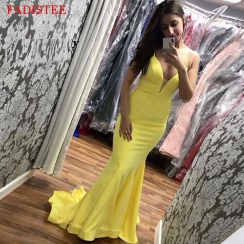 New Style Mermaid Prom Dresses Sexy Deep V-neck Party Evening Gowns Vestido De Noiva Robe De Soirée De Mariage Playa Formal