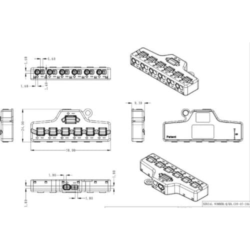3/6 Ports Distribution,Port Sharing Box/Distributor, Port Hub For Scale Model Lghts Connection//Railway Layout Diaroma