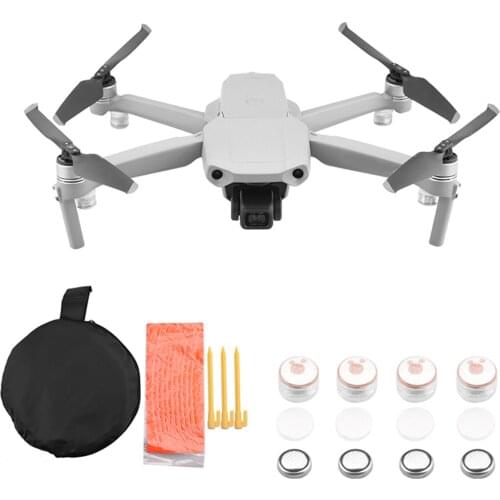 SUNNYLIFE 4pcs Drone Night Flight Light Flashing Direction Light and 29.52inch Landing Pad Parking Apron for DJI Mavic Air Mini