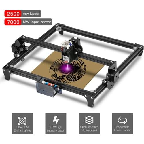 Totem Mini DIY CNC Engraving Machine 300x400mm 2.5/5.5W Fast Speed Cutting Machine Tool for Wood Metal
