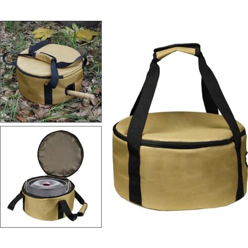 Outdoor Camping Cookware Storage Bag Bowl Plate Pot Organizer Container Case Dutch Oven Carrying Bag Travel Cutlery Holder
