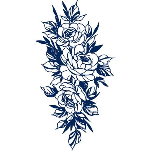 Rose Flower/louts Flower Lasts 15 Days Waterproof Temporary Tattoos Men Flash Tatoo Fake Tattoo